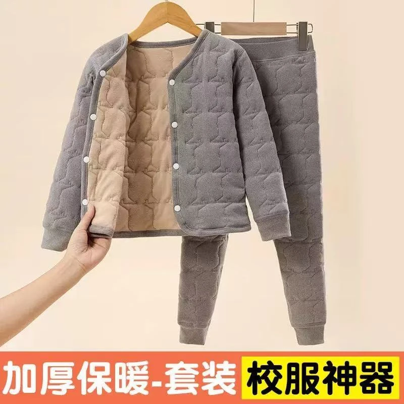 【现货】TZ-5940 上衣+裤子儿童校服神器贴身休闲宝宝加厚保暖衣