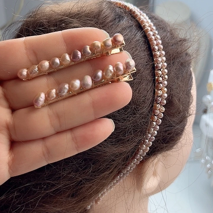 淡水珍珠未镶嵌发夹