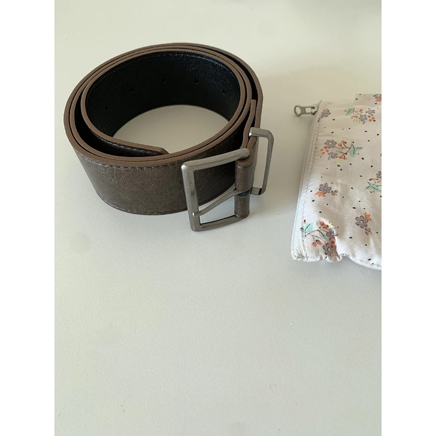 helloooeat acc 复古百搭棕色皮带EX015