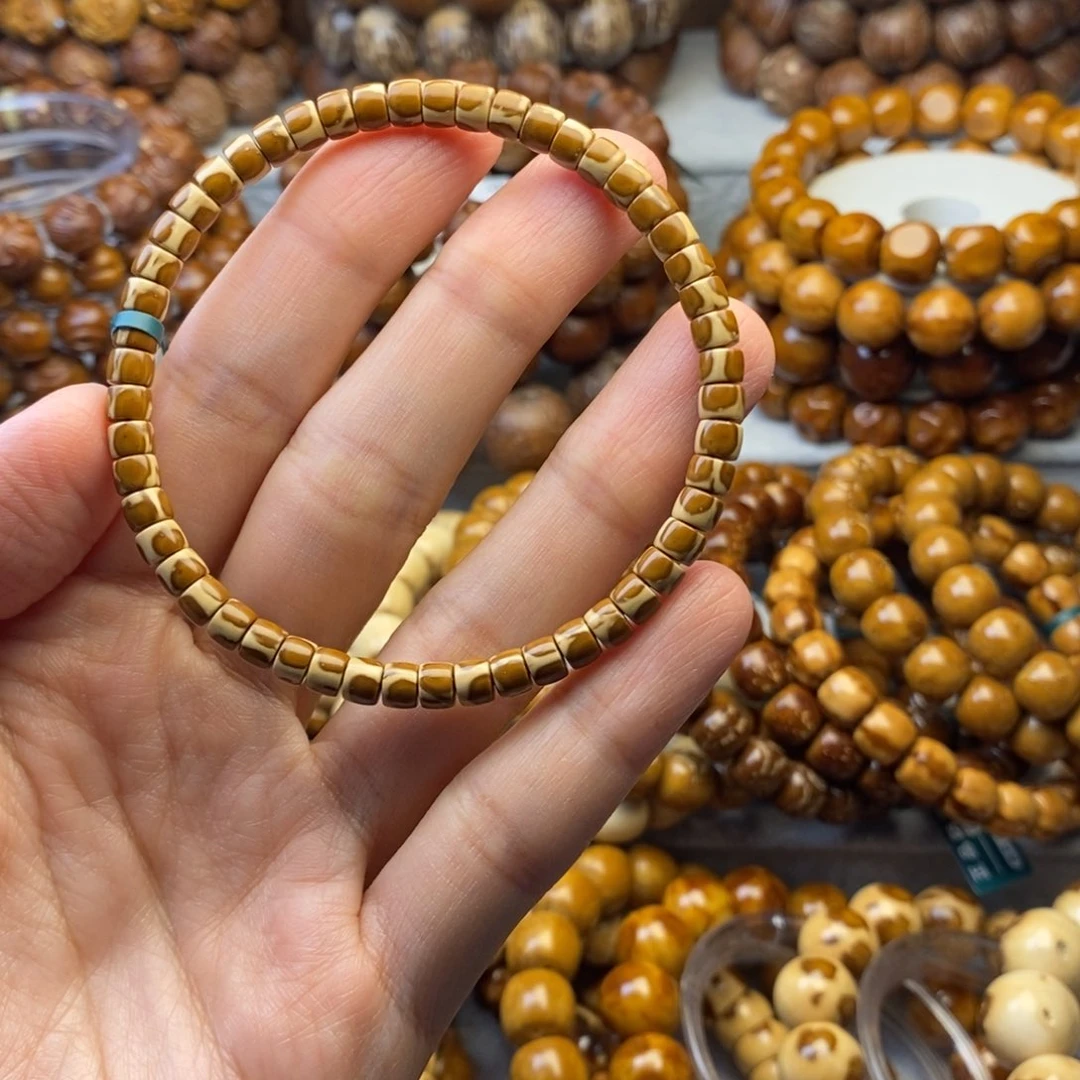 手串紫金鼠5×4三花直切肉珠实心毕业级