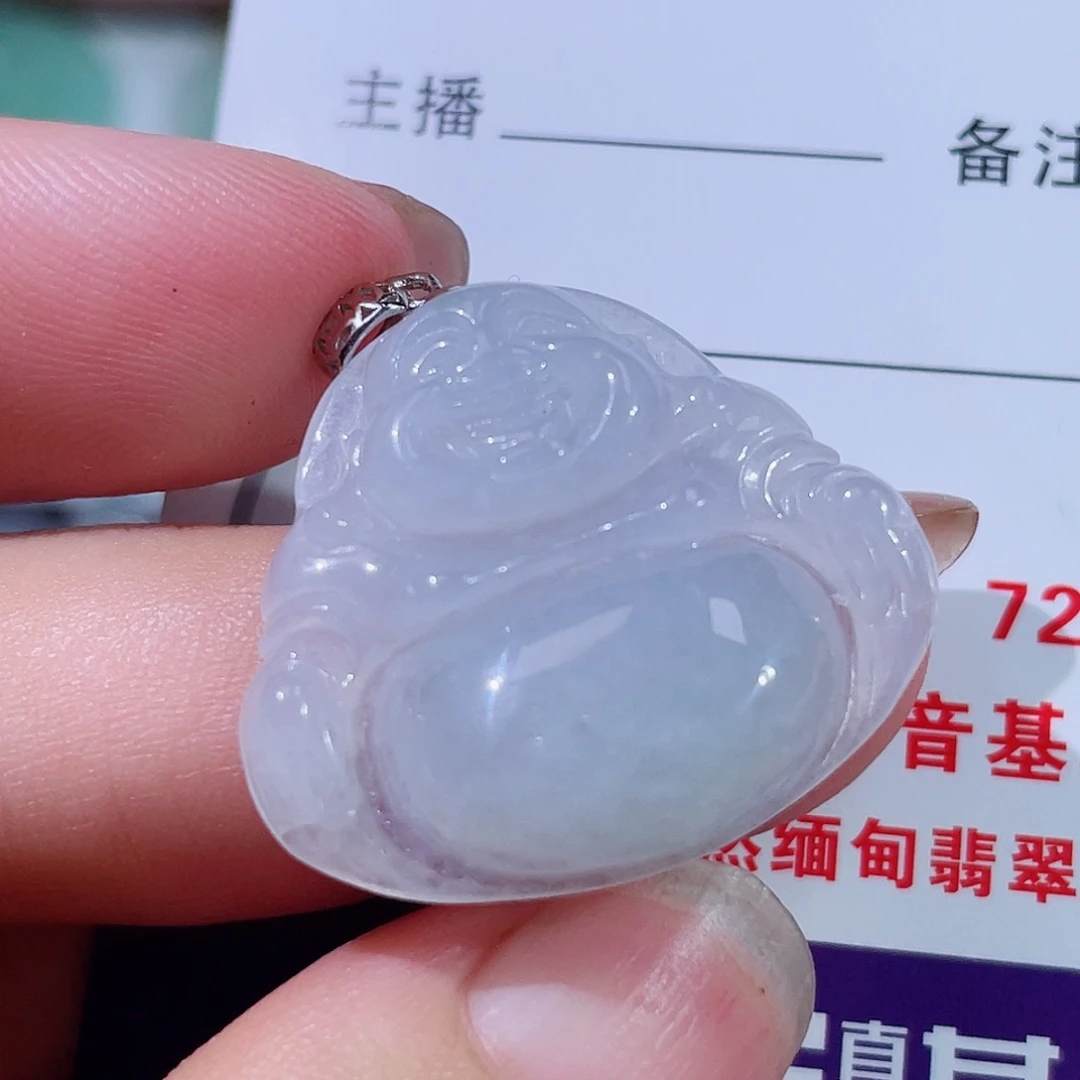 翡翠未镶嵌颈饰佛公