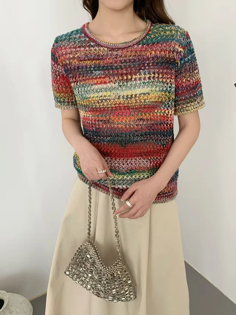 自制｜精巧线：”稻香针织衫|镂空针织衫2025新款上衣女1027