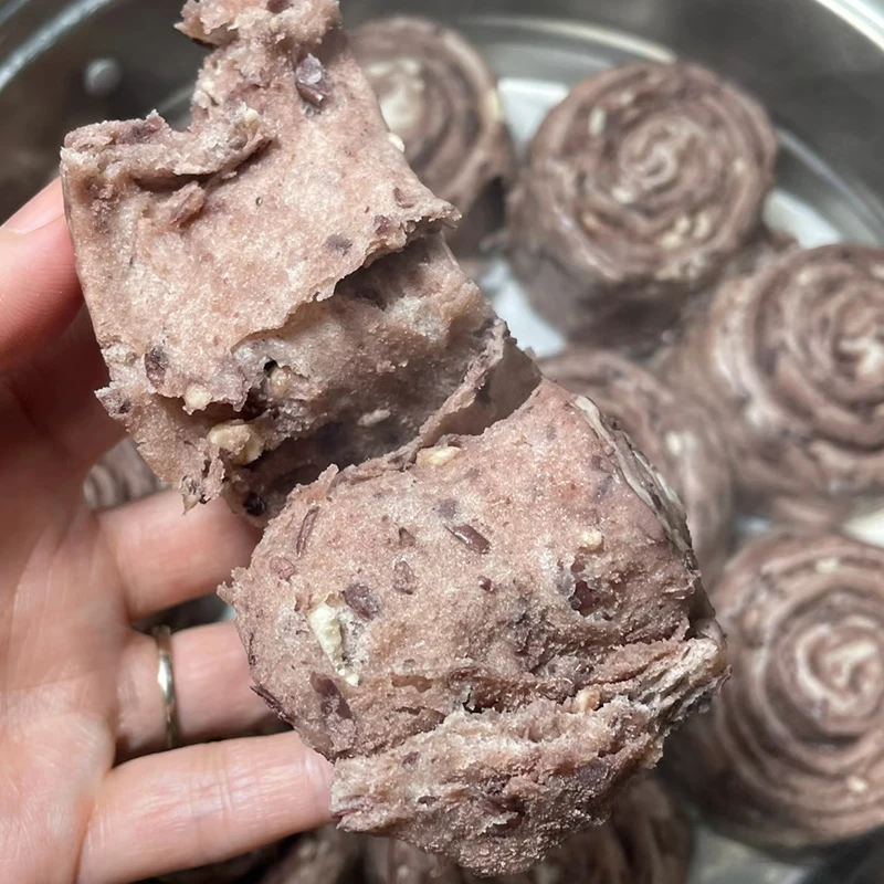 山药牛奶红豆卷早餐包点花样家用速冻早餐包红豆豆包纸皮儿童早点
