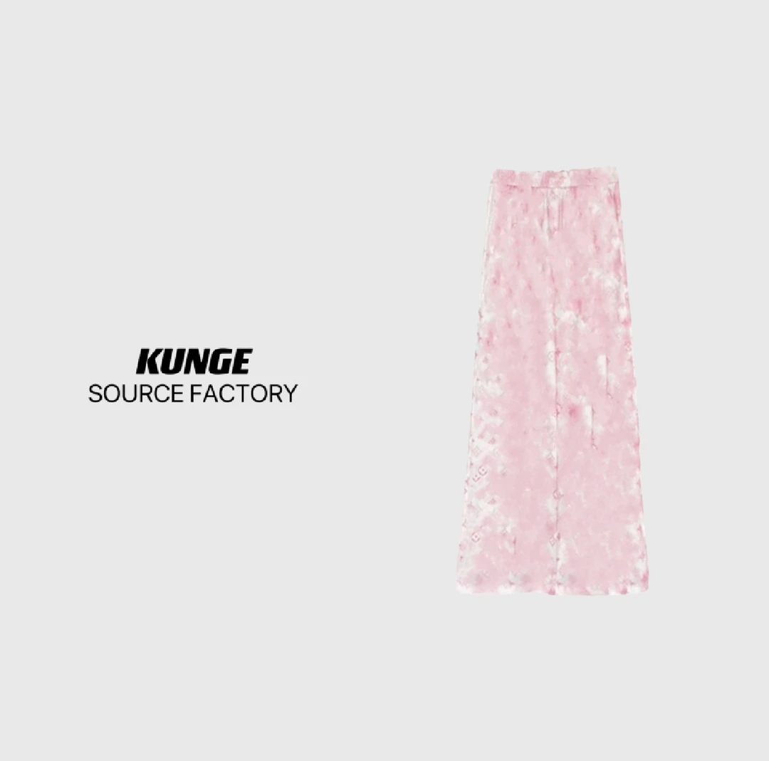 KUNGE-高腰直筒时尚休闲百搭女士夏季简约休闲裤-9316