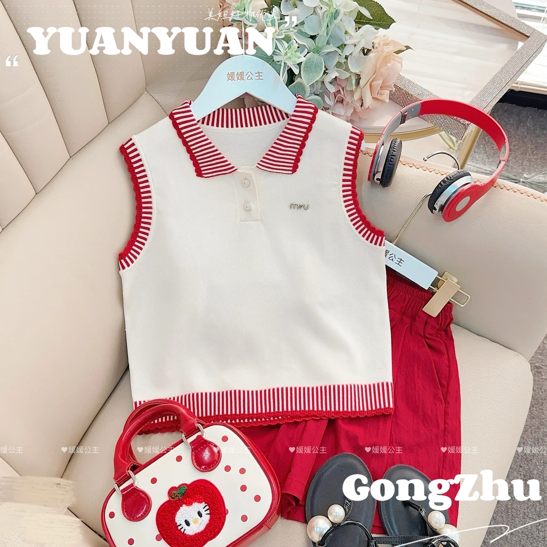 媛媛公主媛2025秋季女童时尚百搭休闲马甲背心15211A110