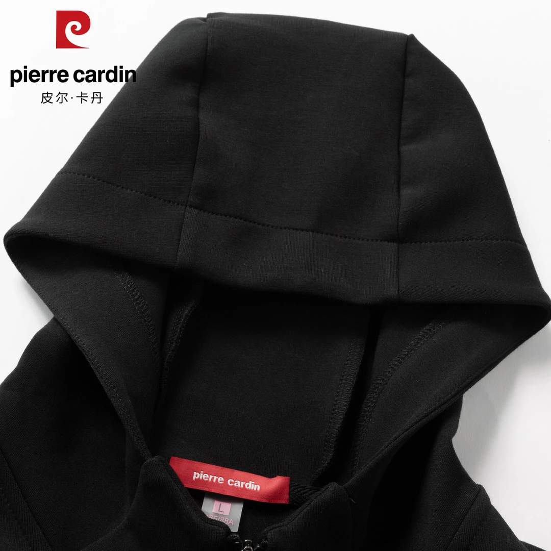 【简约休闲套装】皮尔卡丹秋冬季运动套装男士长袖时尚户外连帽潮流
