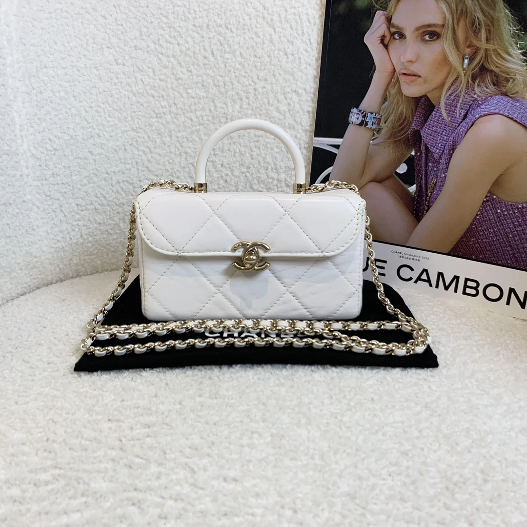 99新 Chanel/香奈儿 壹臻/23K白金盒子包预留33759430