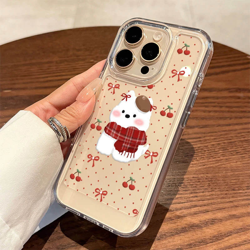 樱桃西高地适用苹果iphone小米15/14/13防摔vivo华为oppo手机壳