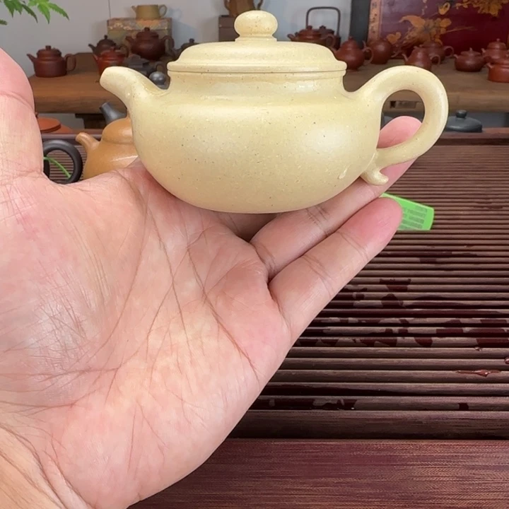 紫砂茶壶本绿140cc半手