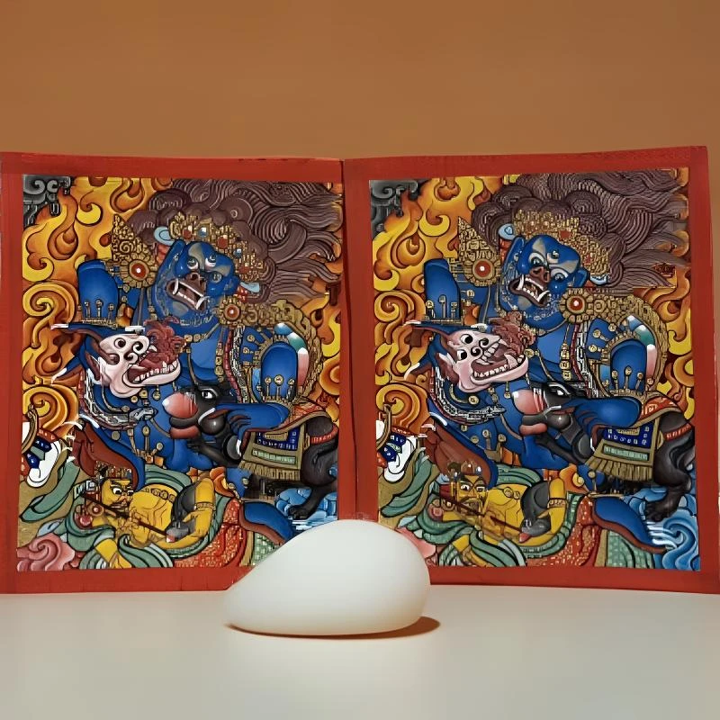 热贡纯手绘精品唐卡-黑c