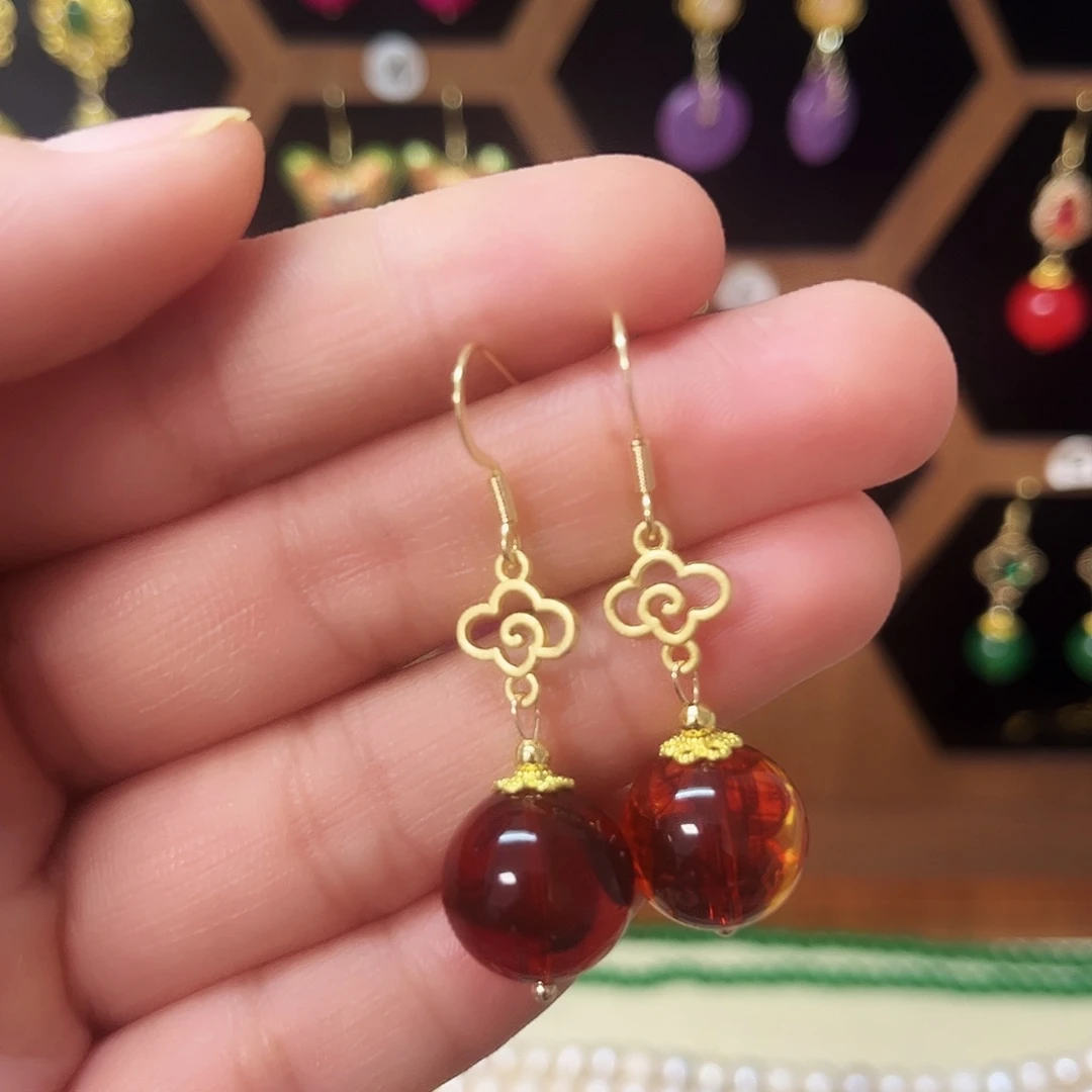 锆石合金925银耳饰