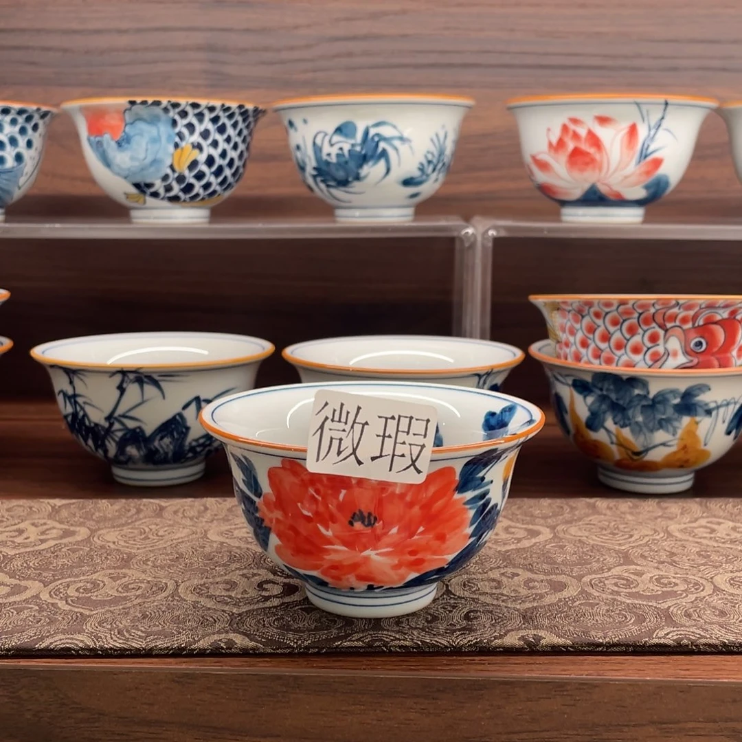 微瑕纯手绘釉下彩