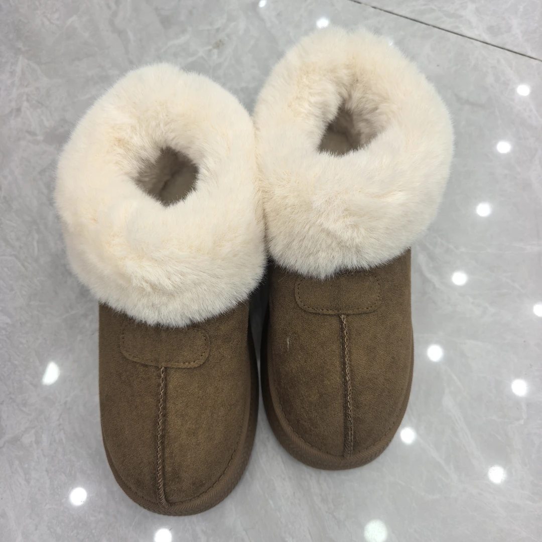 （欣姐臻选）加绒保暖加厚圆头棉鞋雪地靴女801