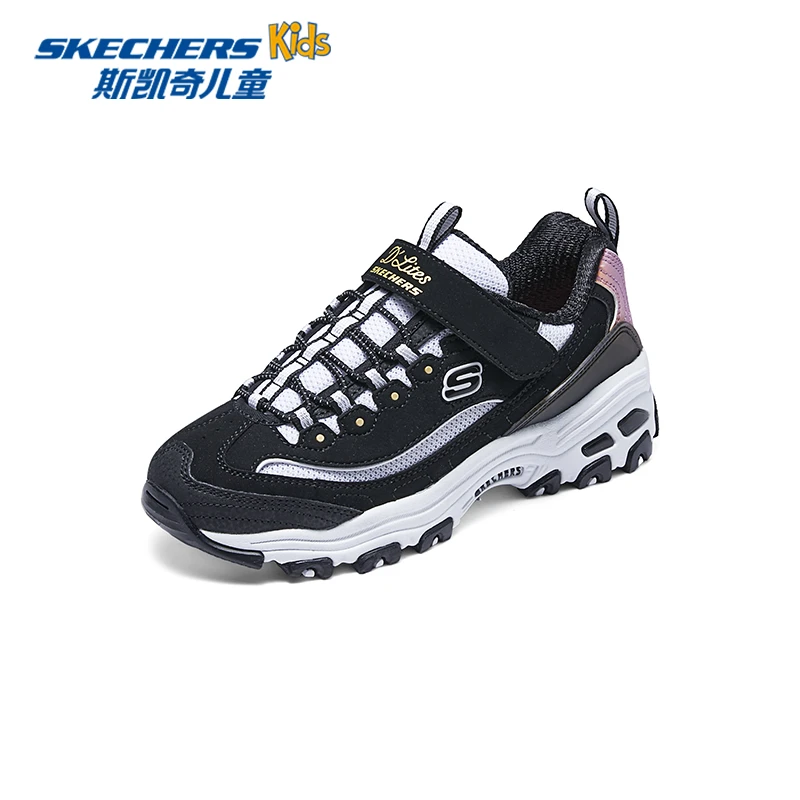 Skechers斯凯奇童鞋男女童秋季防滑老爹鞋熊猫鞋中大童休闲运动鞋