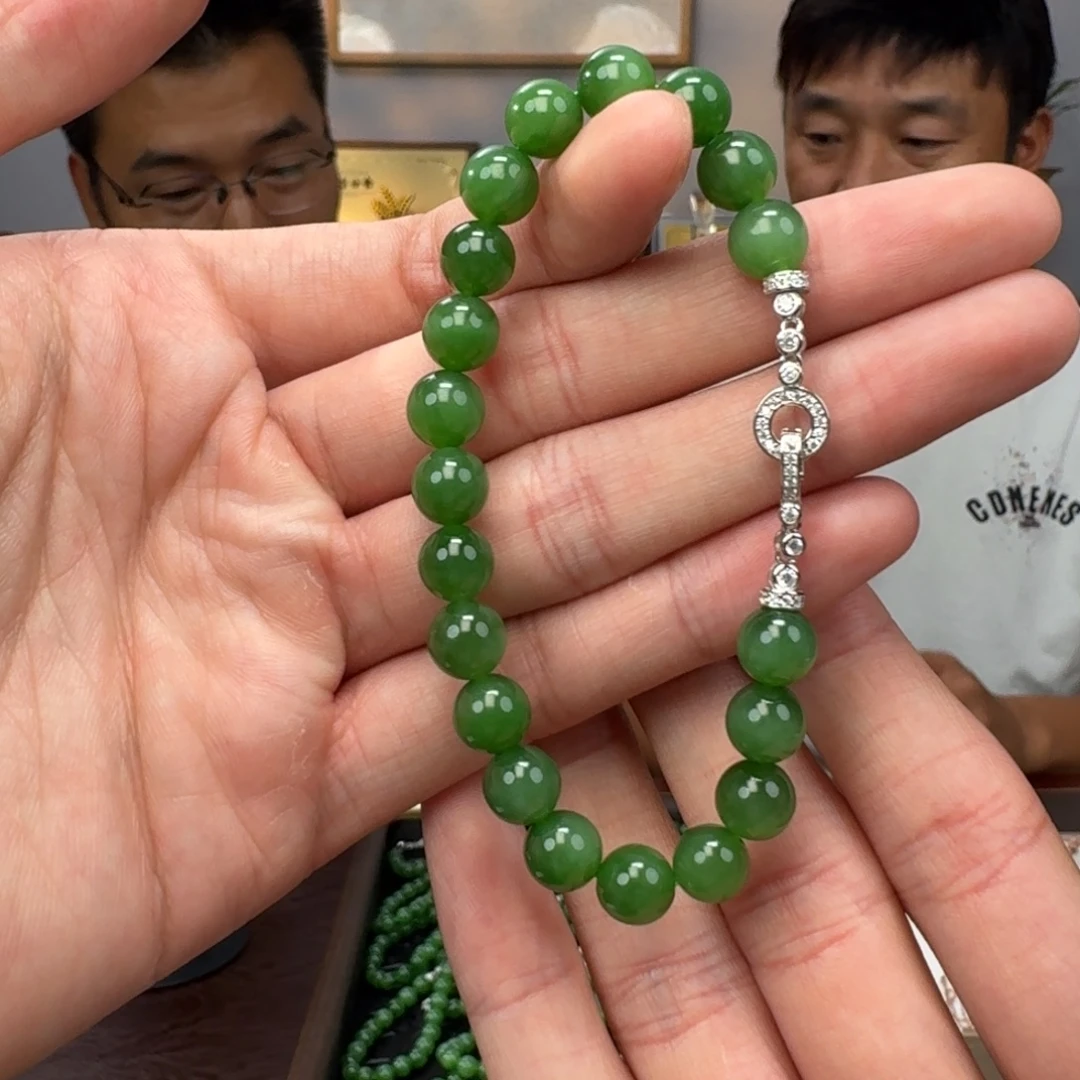 颈饰银S925镶嵌和田玉915顾哥卡8左右