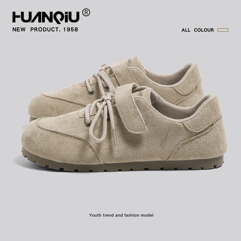 环球魔术贴勃肯鞋女款2025新款秋季爆款休闲袋鼠鞋软底复古板鞋女