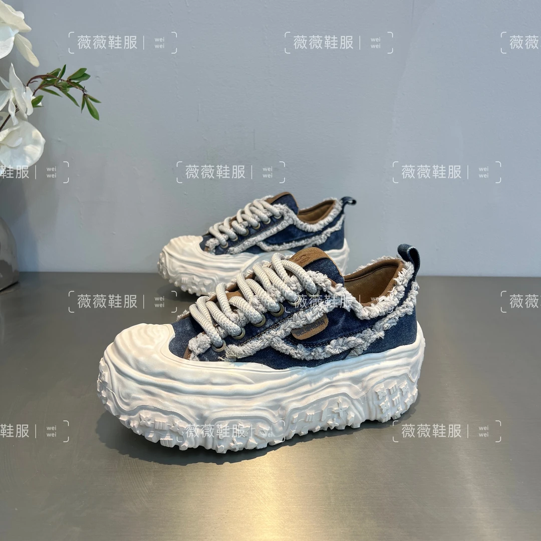 2025四季新款定制男士帆布软面厚底休闲时尚百搭舒适潮流男老爹鞋