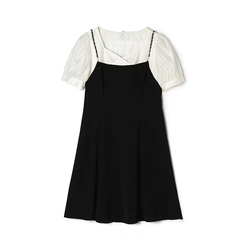 【精选】YANGSHANG 新款假两件气质法式连衣裙 AK071M