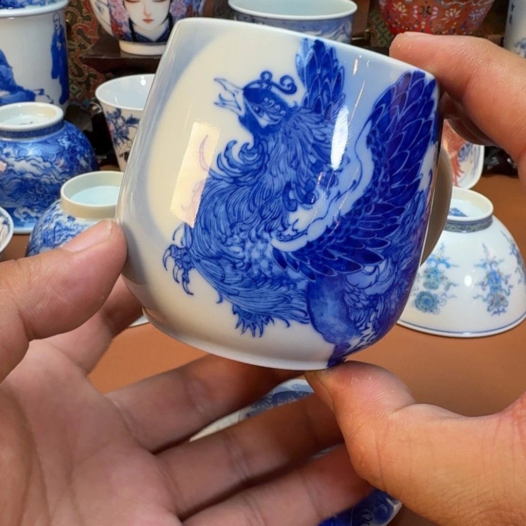 千***然杯子景德镇全手工手绘陶瓷