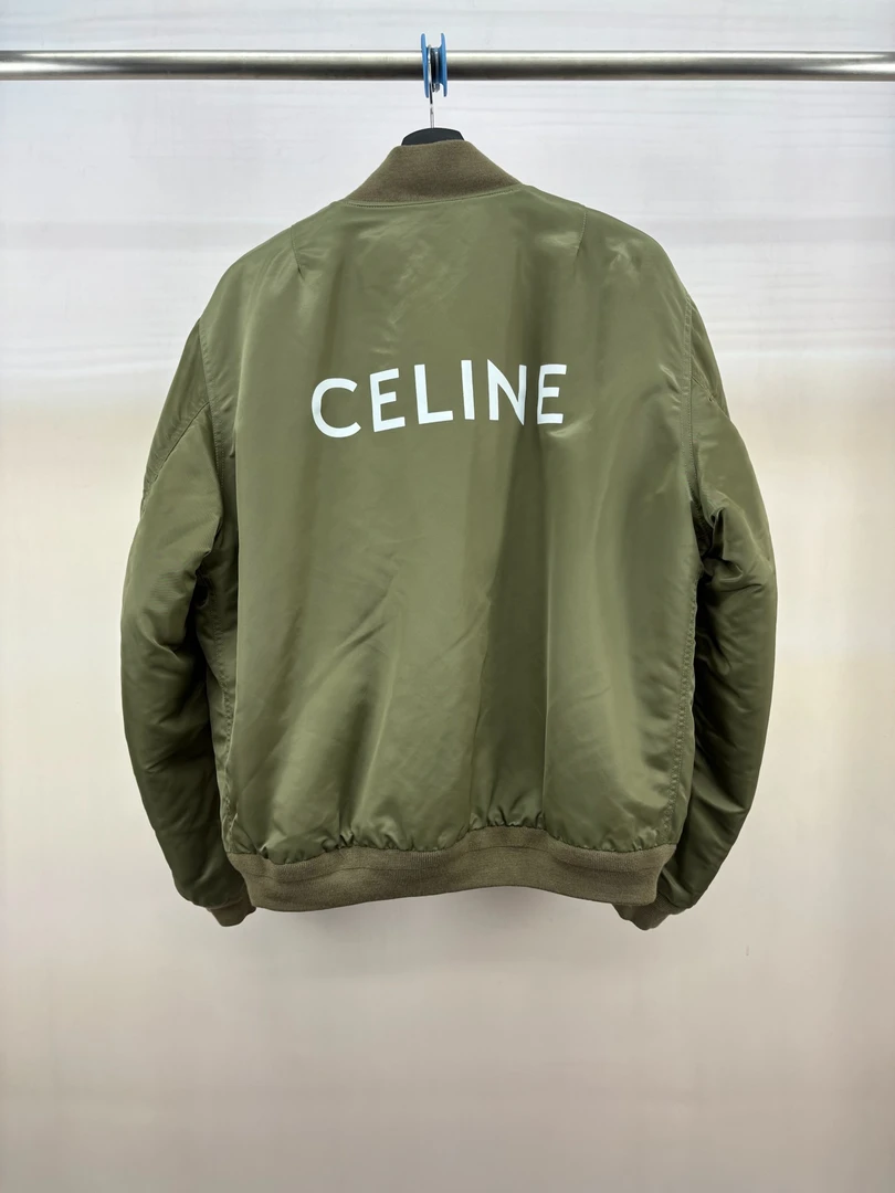 全新未使用 Celine/思琳 背后logo印花飞行员夹克/52码/M1344