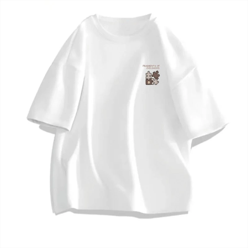 短袖男士运动百搭休闲圆领透气半袖T恤夏季男装潮流简约印花国潮