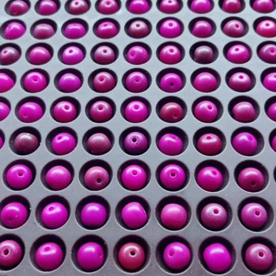 吊坠白玉菩提微瑕9紫色胖苹果100颗