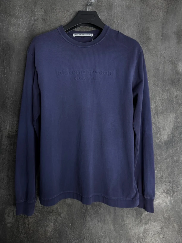 Xs码*1 全新未使用/Alexander Wang浮雕Logo圆领卫衣/12632