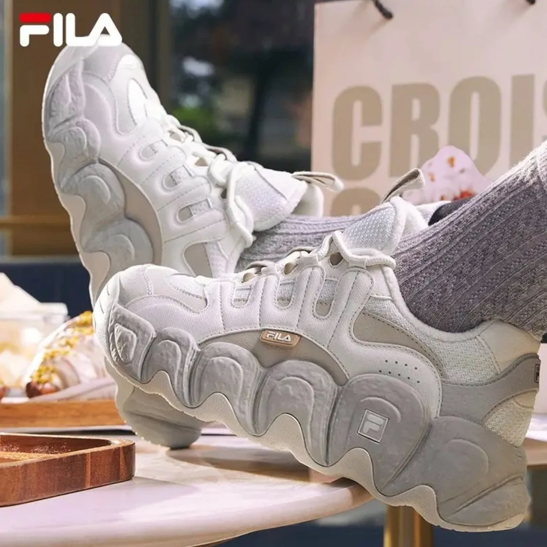 斐乐(FILA) 可颂面包鞋运动鞋女休闲鞋老爹鞋厚底鞋子