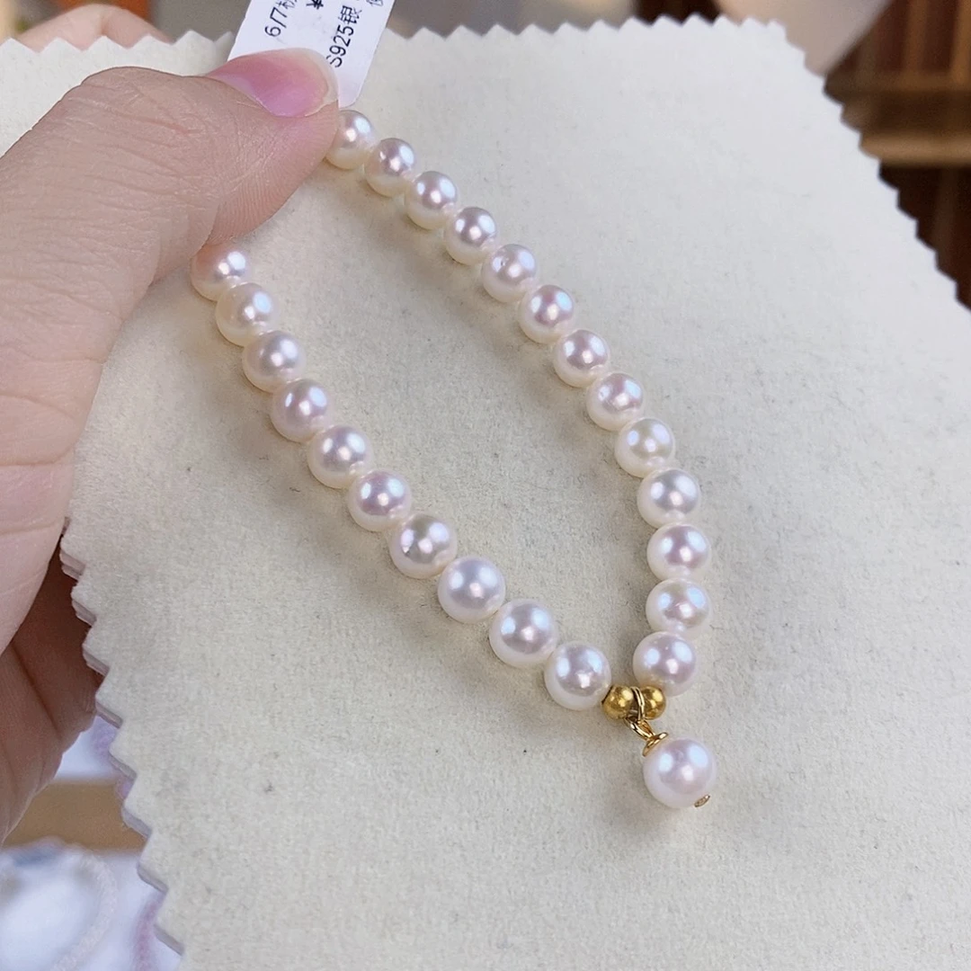 淡水珍珠手绳银S925镶嵌