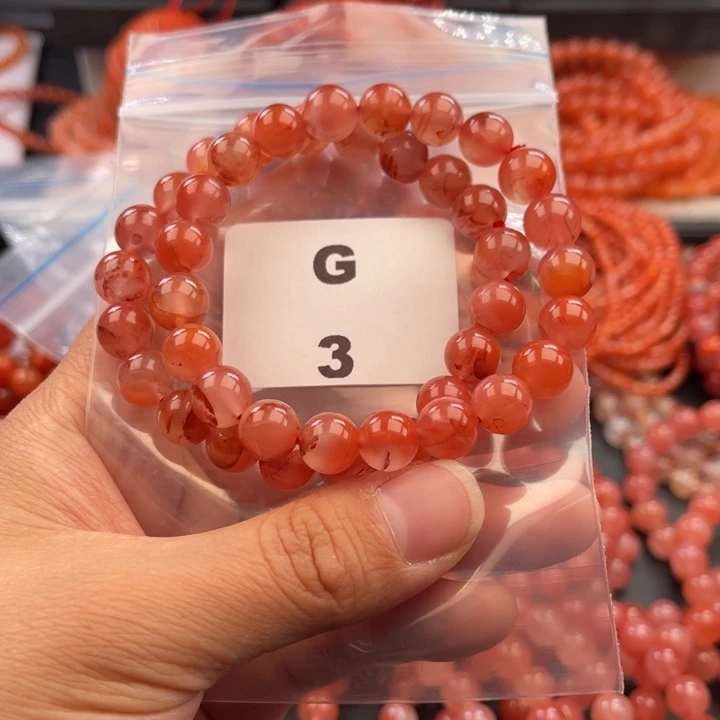 南红玛瑙未镶嵌多样性发货默认微瑕称重9mm2条