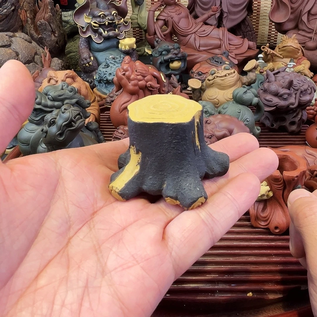 小***明茶宠紫砂树桩盖值！