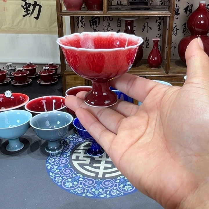 景德镇陶瓷浅行窑贵妃杯
