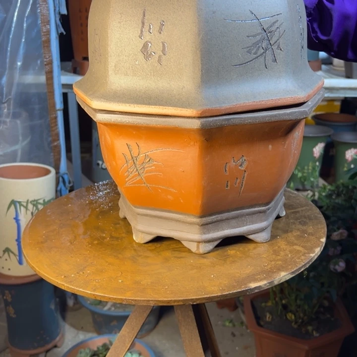 寿*生宜兴紫砂37红八方➕37灰八方