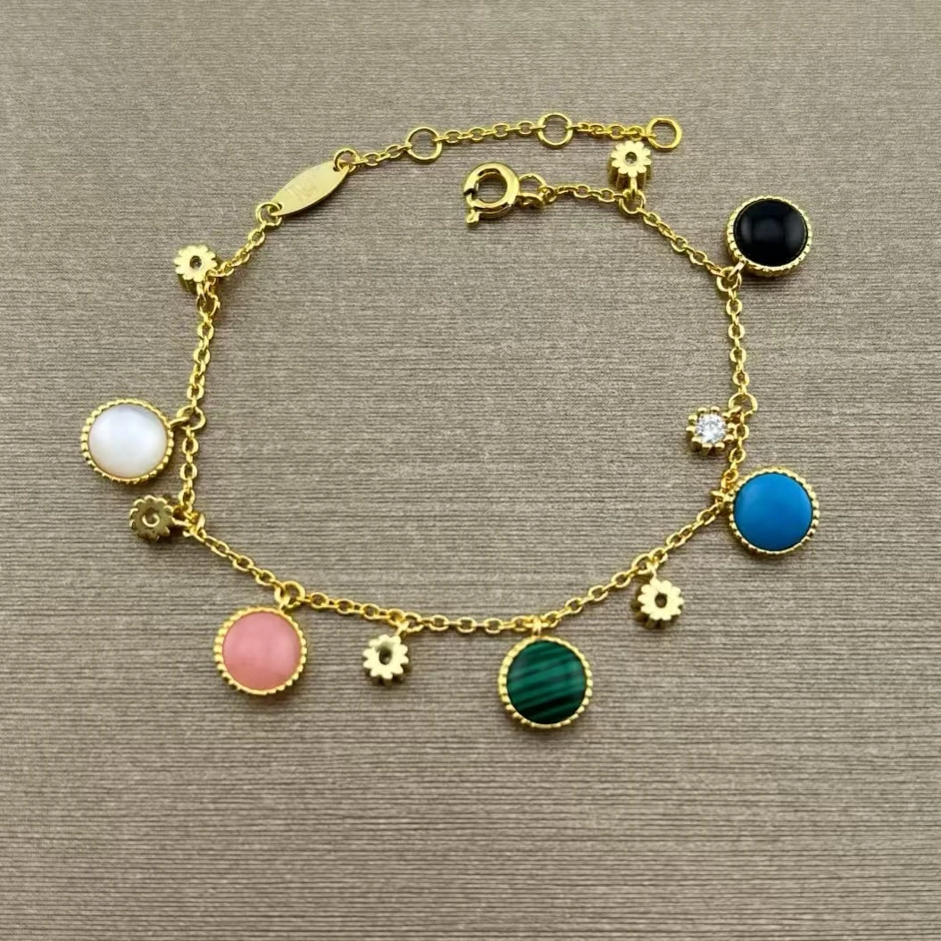 铜合金贝壳手链 五彩八芒星手链 205