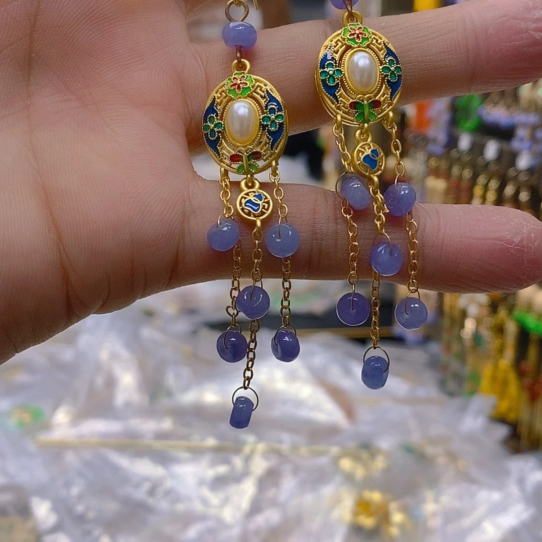 翡翠合金耳饰翡翠