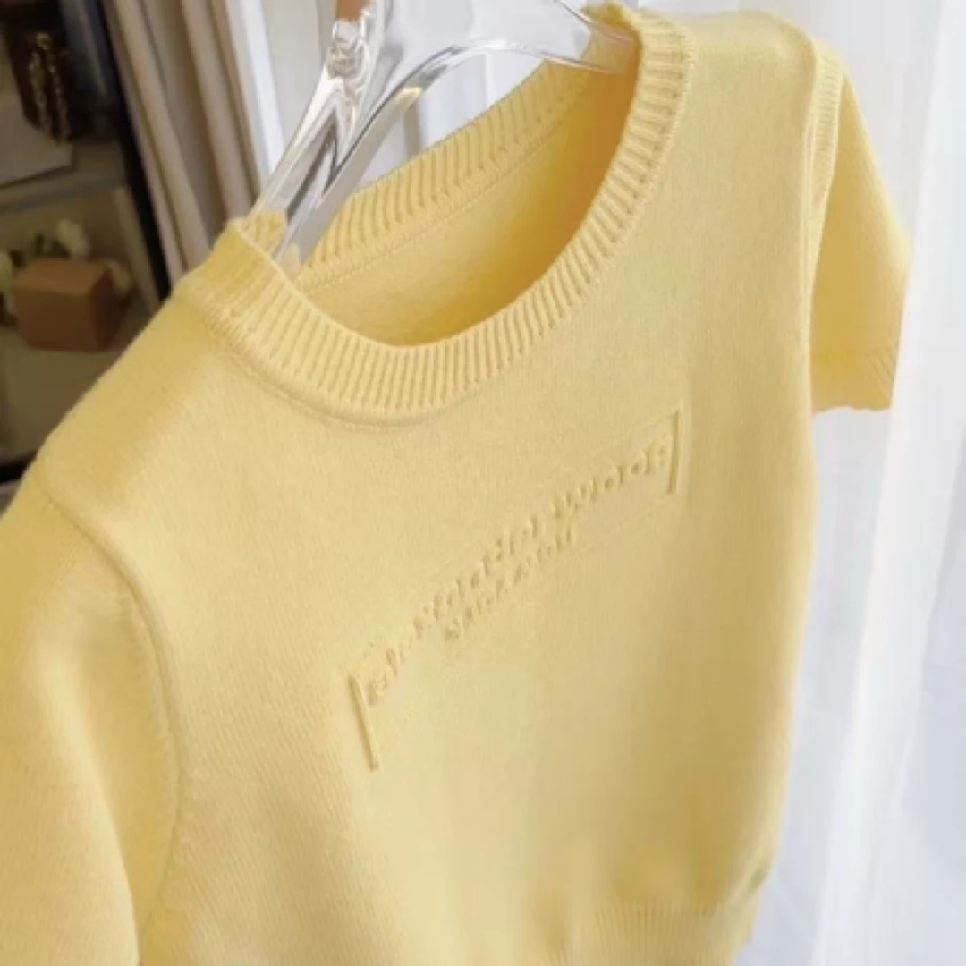 【MISSLI专属】210大王字母毛衣短款T恤