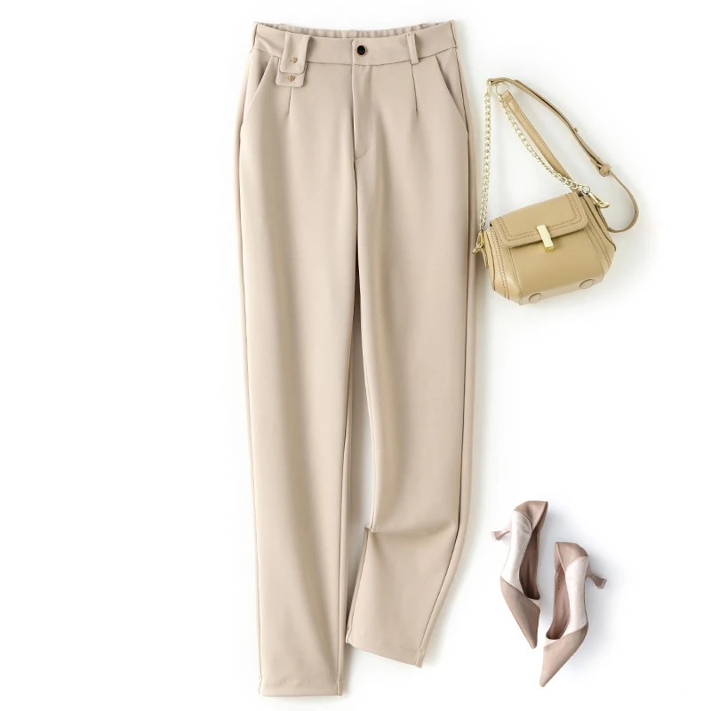 【雪夕】妈妈秋装新款洋气小脚休闲裤子 双色可选 C-X-DSN2206