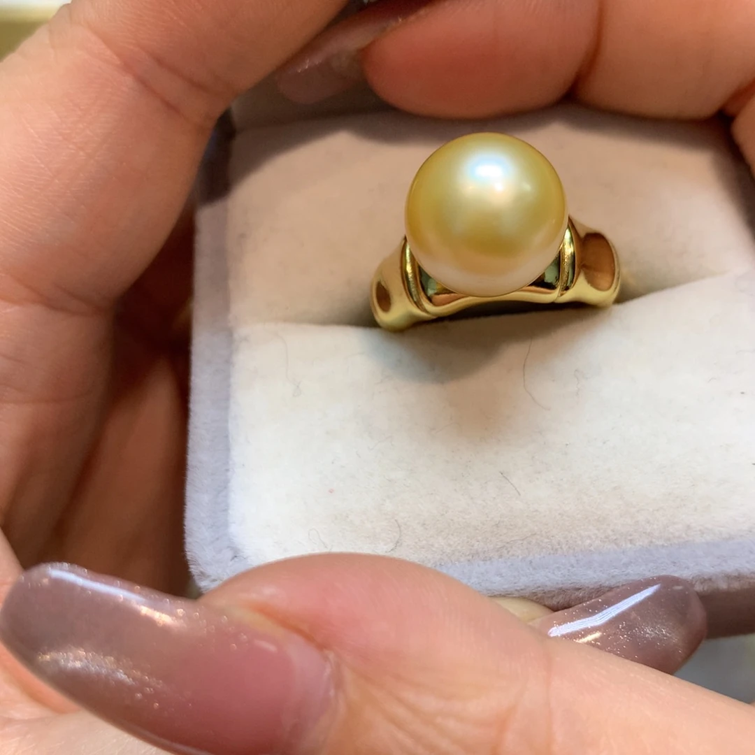 海水珍珠戒指银S925镶嵌