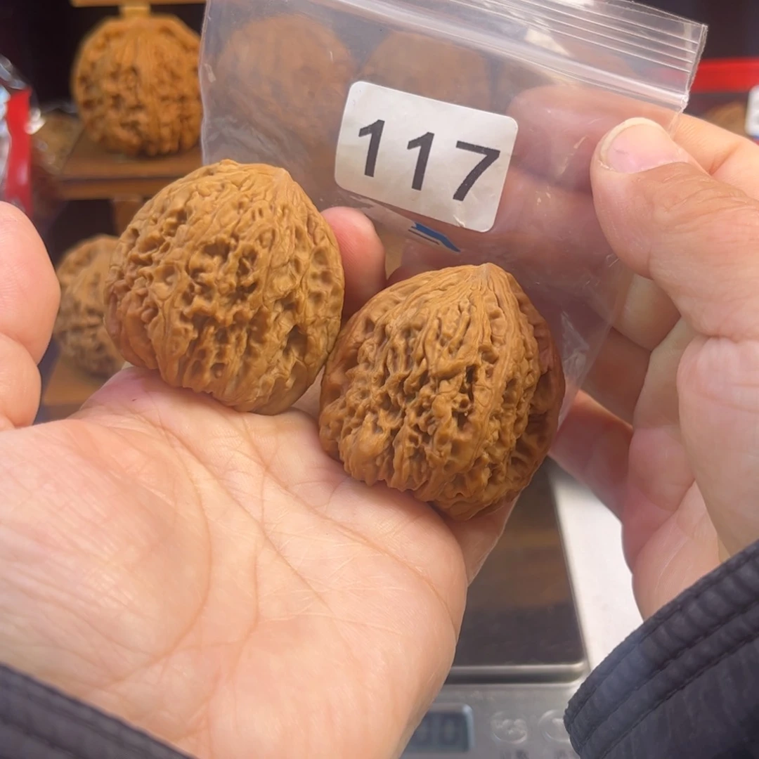 吊坠文玩核桃高炮拉丝凹底42