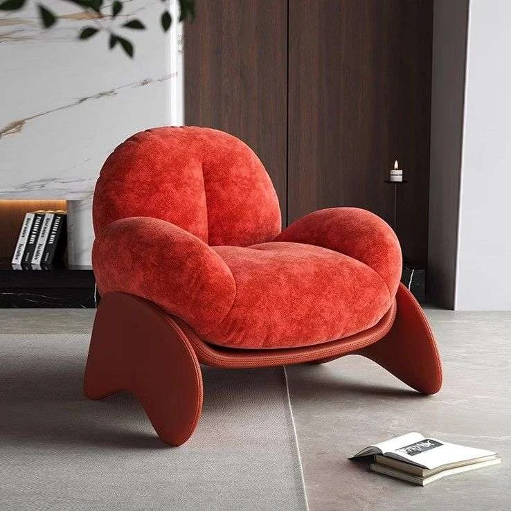 2025年新款休闲椅现代极简单人沙发椅客厅复古轻奢单椅设计沙发椅