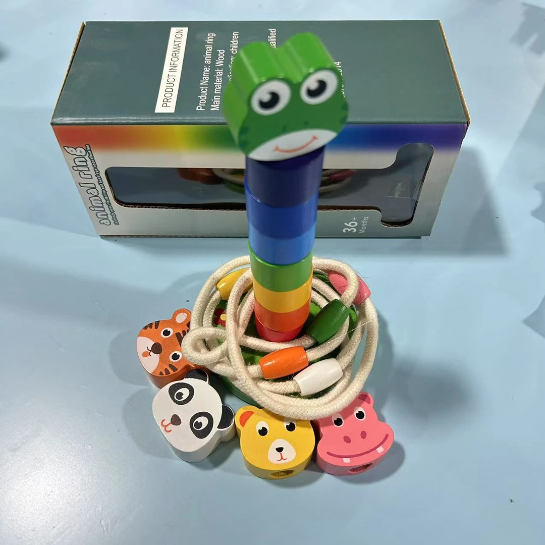 青蛙套柱益智早教婴玩具1-2-3岁男女孩一周岁