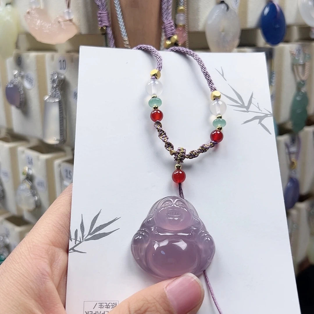 玛瑙/玉髓颈饰合金缘*