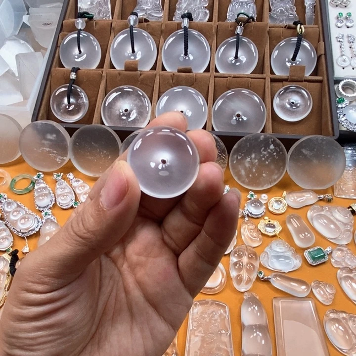 石英质玉平安扣未镶嵌