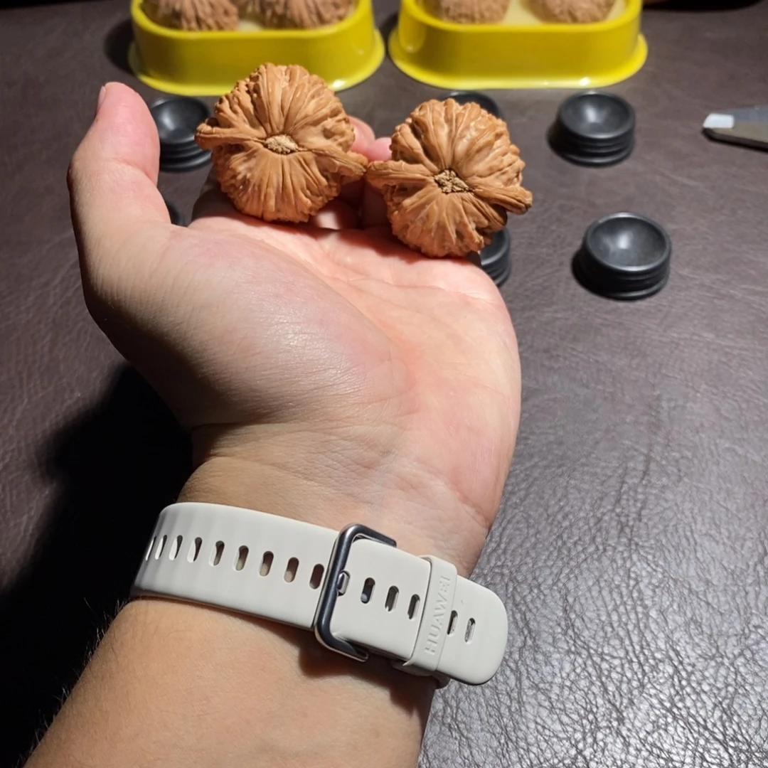 把件文玩核桃45全品卡姿兰白狮子（对龟）