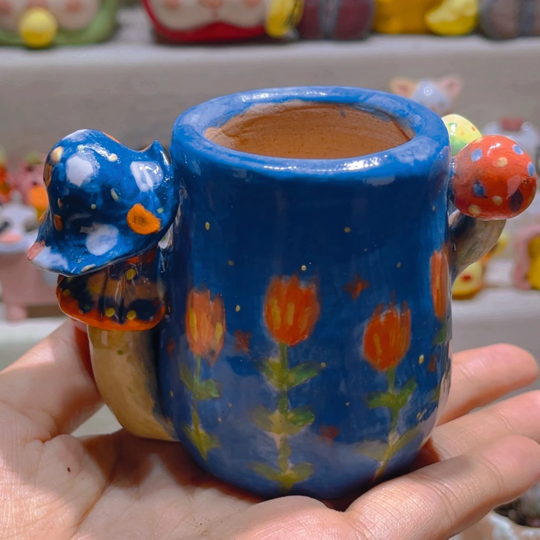 082纯手工制作重工盆盆