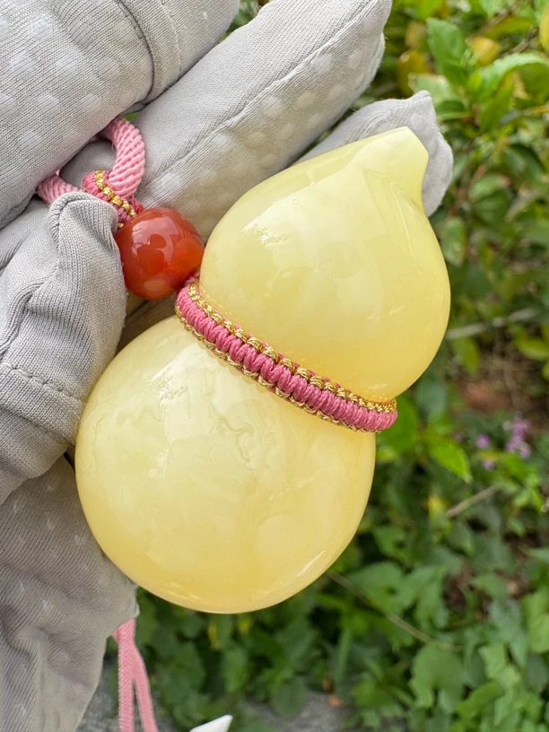 假一赔十，天然琥珀蜜蜡吊坠，福禄双全 葫芦吊坠，编号178