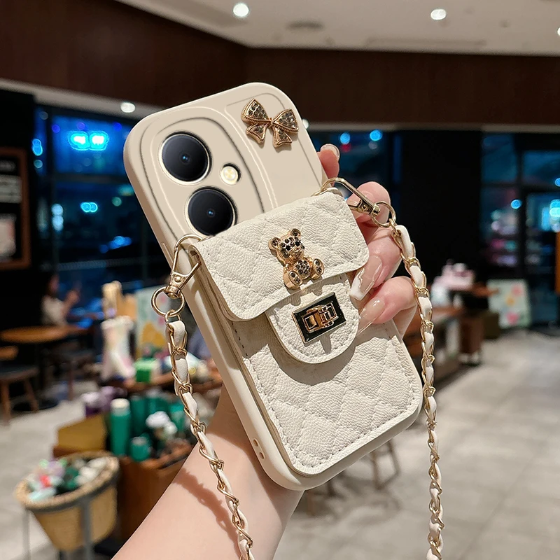 适用华为畅享80手机壳保护套外壳女JUY-AL00硅胶斜挎挂绳卡包防摔