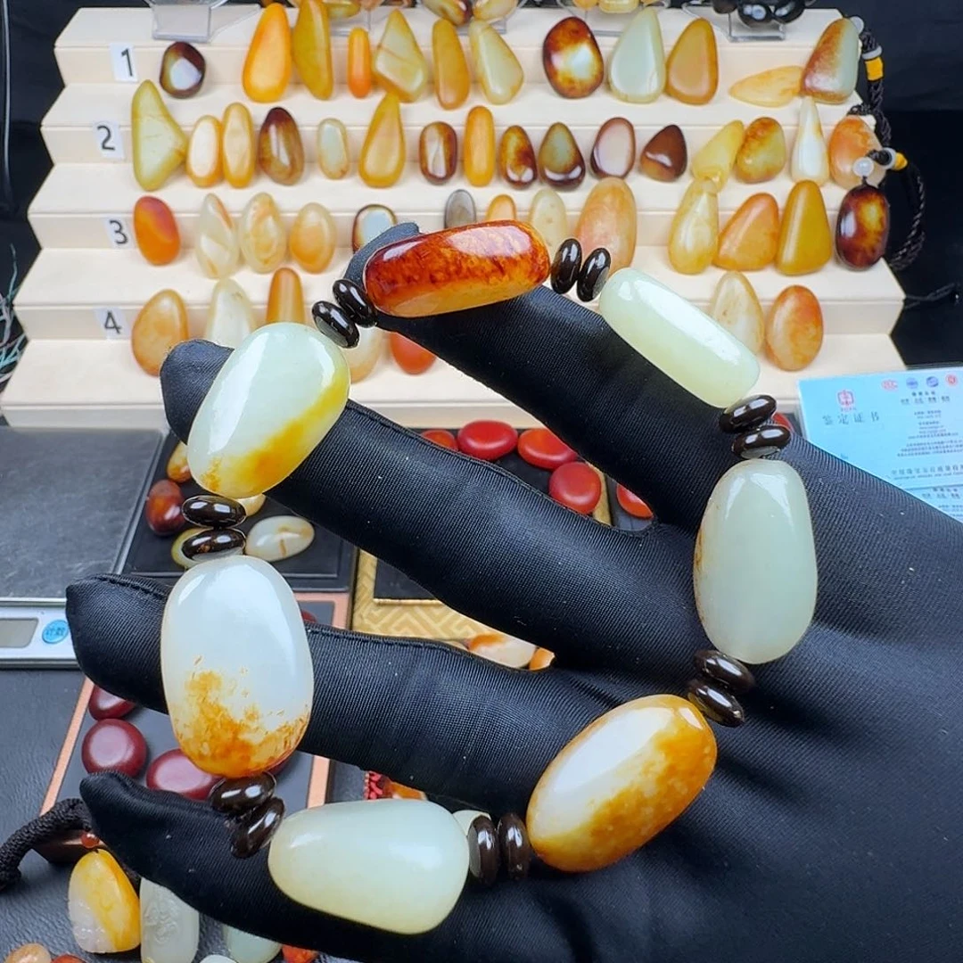 和田玉手串未镶嵌