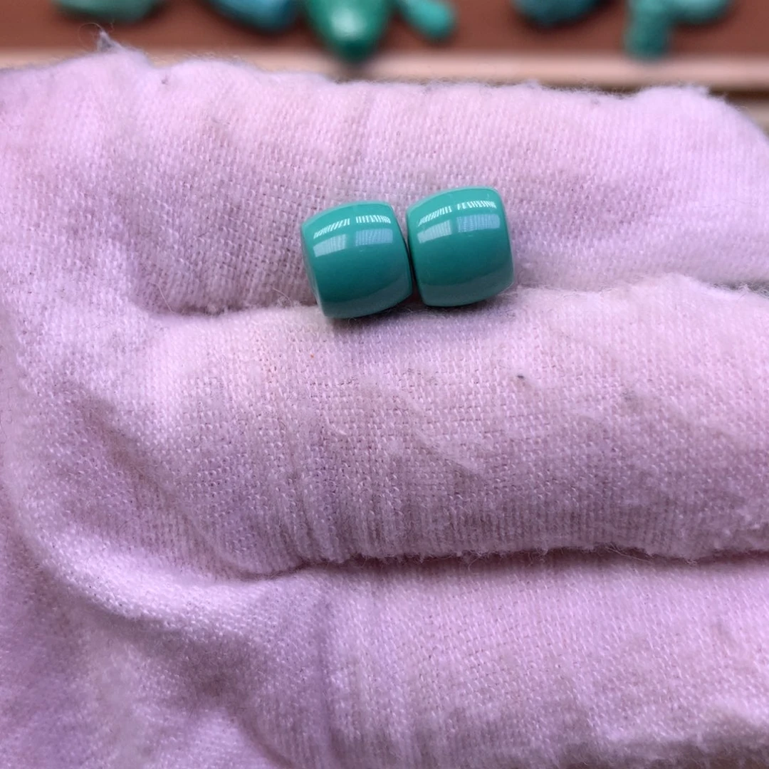 原生态散珠配珠直切一对卡8