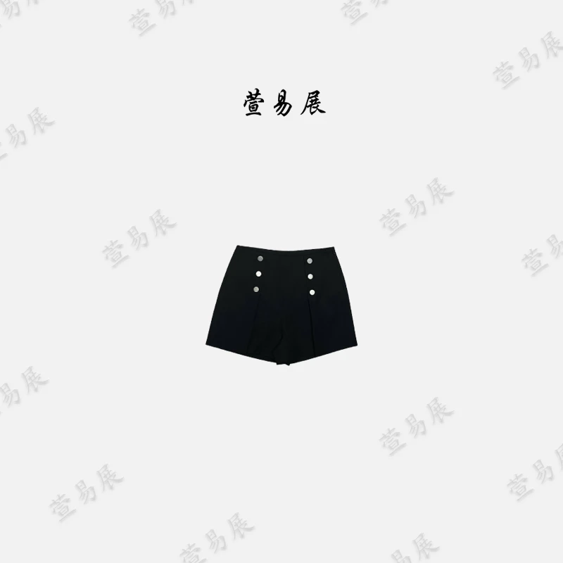 萱易展-“船锚小黑裤”羊毛百搭新款设计感显瘦短裤-KZ022603